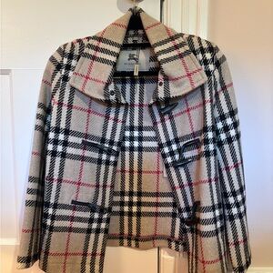 Burberry Women's Plaid Lambswool Jacket